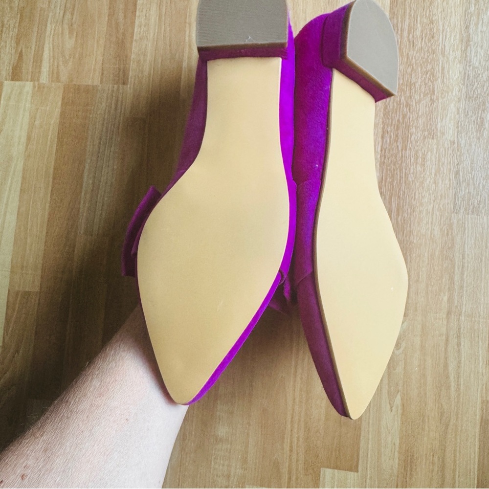 Bp suede fuchsia flats with bow size 6.5 - Picture 2 of 9